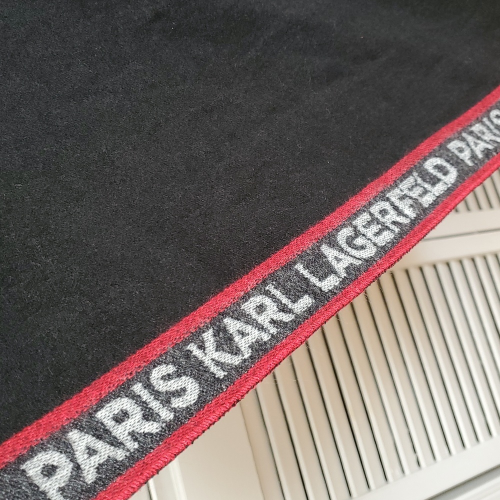 Karl Lagerfeld Black Cape with Red Accents - Picture 2 of 5